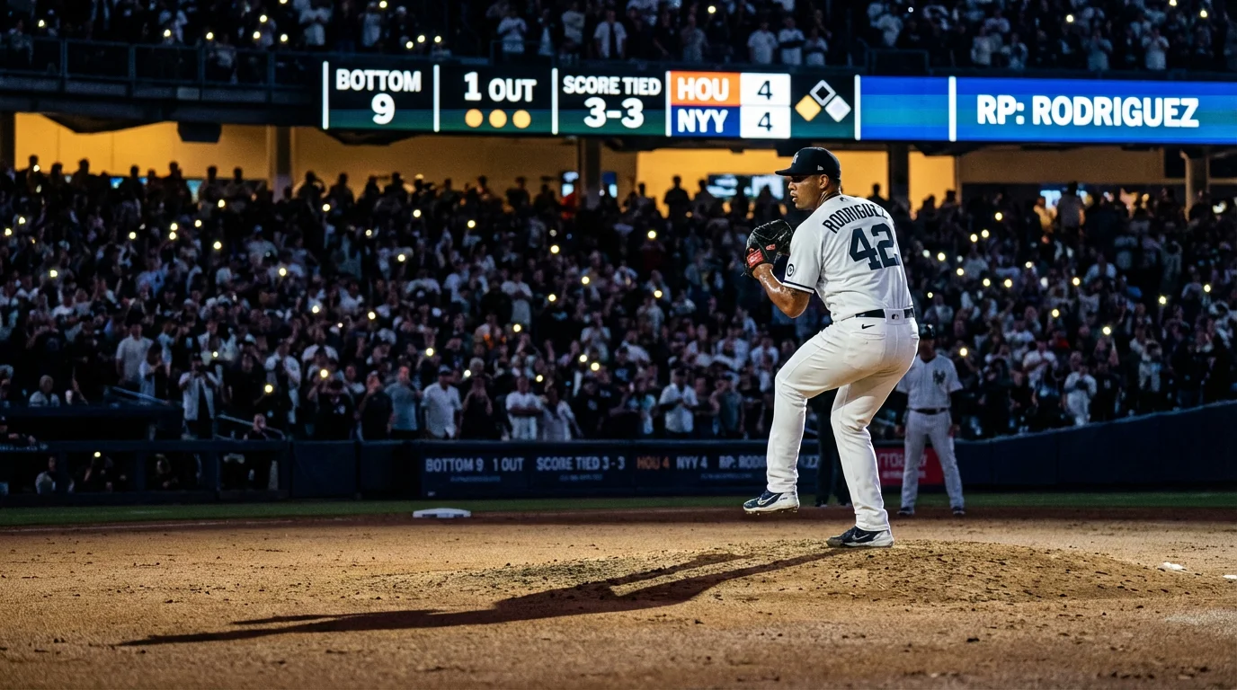Baseball-Closer auf dem Pitcher